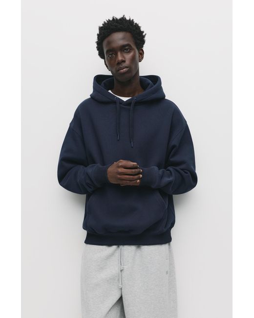 Pull&Bear Basic Hoodie in het Blue voor heren