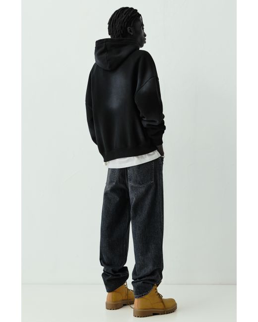 Pull&Bear Black Stwd 91 Hoodie for men