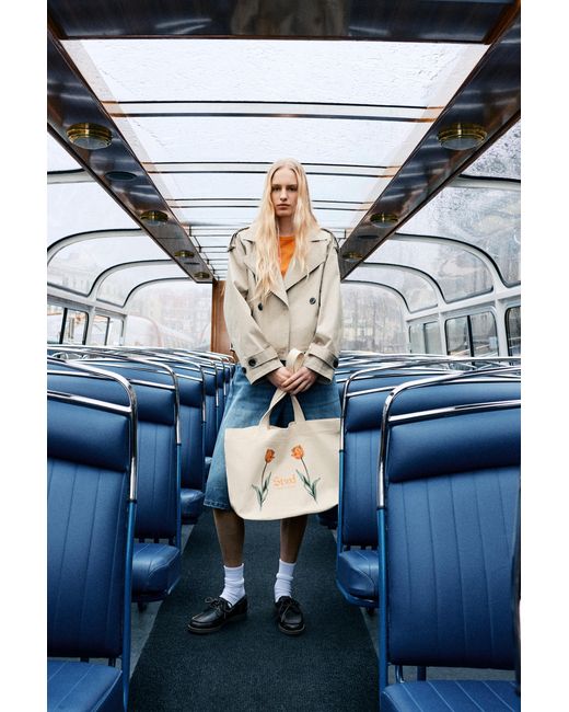 Pull&Bear Blue Stwd King's Day Shopper Bag