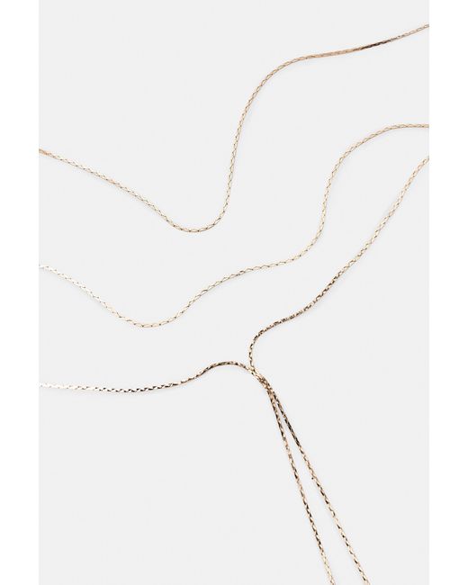 Pull&Bear White Lariat-Halskette