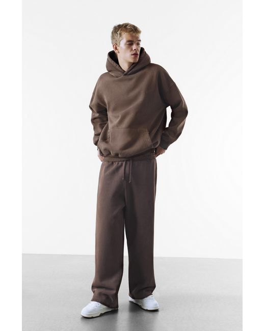 Pull&Bear Brown Skater Tracksuit Bottoms for men