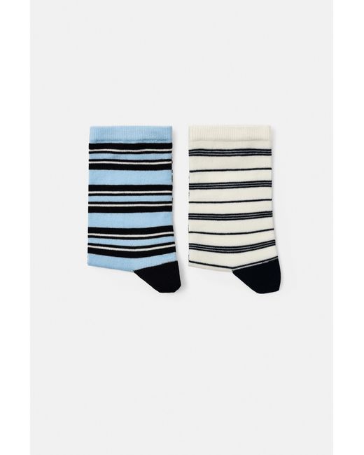 Pull&Bear Multicolor Thin Stripe Regular Socks for men