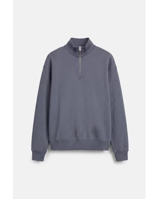Sweat Col Zippé Pull&Bear pour homme en coloris Gray