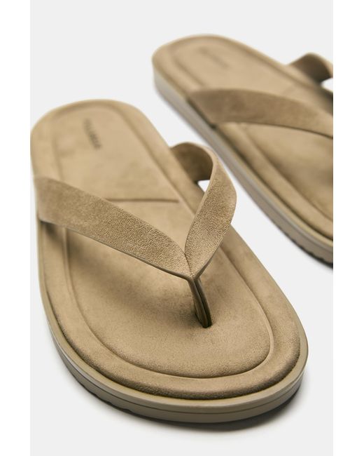 Pull&Bear Blue Flat Sandals for men