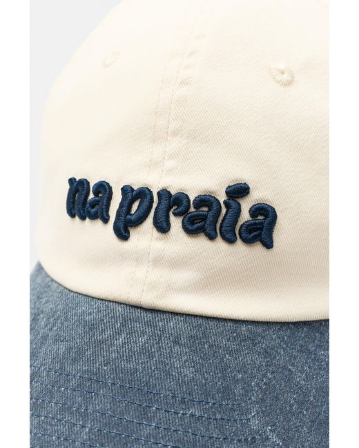 Pull&Bear Blue Embroidered Cap for men