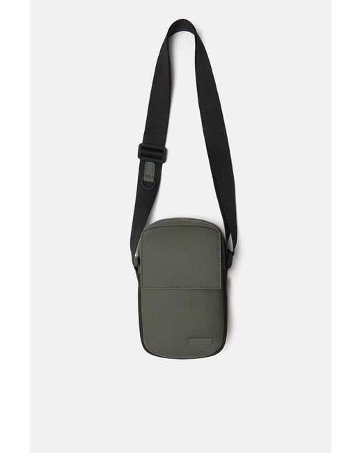 Pull&Bear White Rubberised Phone Bag for men