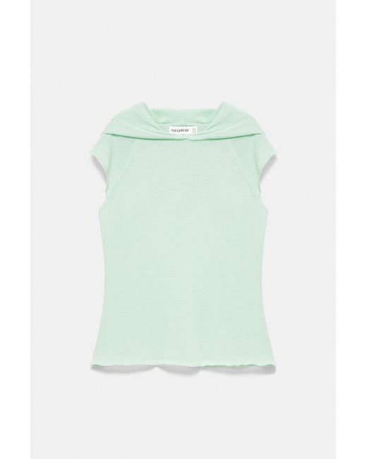 T-Shirt En Maille Fine À Capuche Pull&Bear en coloris Multicolor