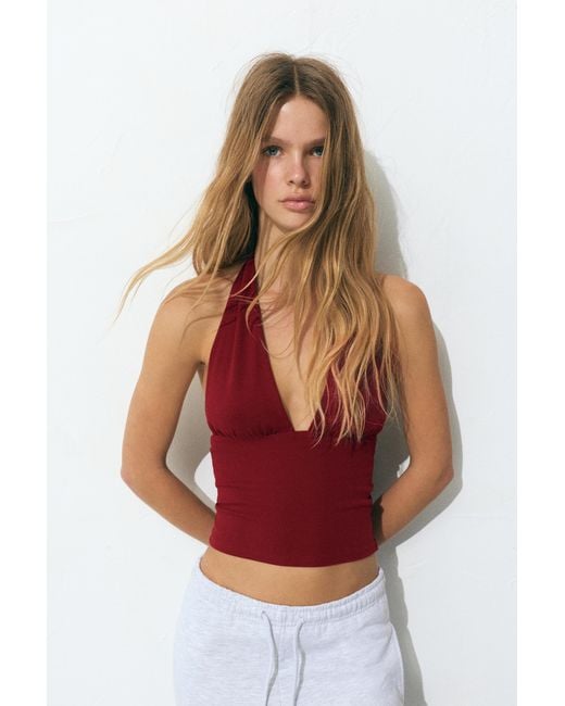 Pull&Bear White Halter Top