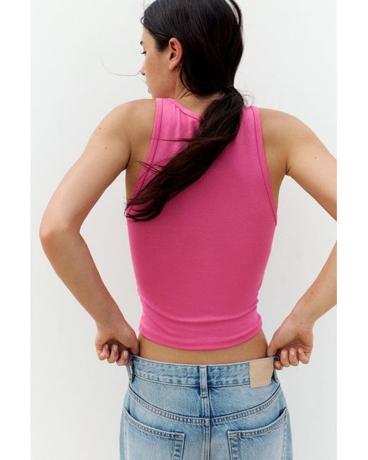 Pull&Bear Pink Grafik-Top
