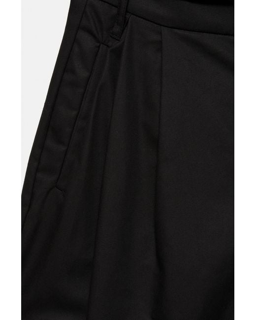Pull&Bear Black Balloon Cargo Trousers With Belt