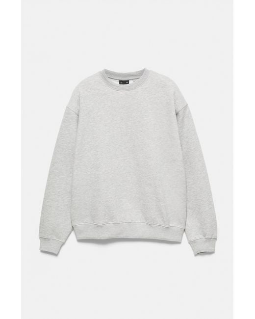 Pull&Bear Gray Relaxed Fit Sweatshirt for men