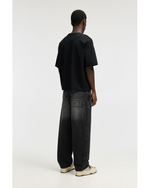 Pull&Bear Black Stwd Skater Jeans for men
