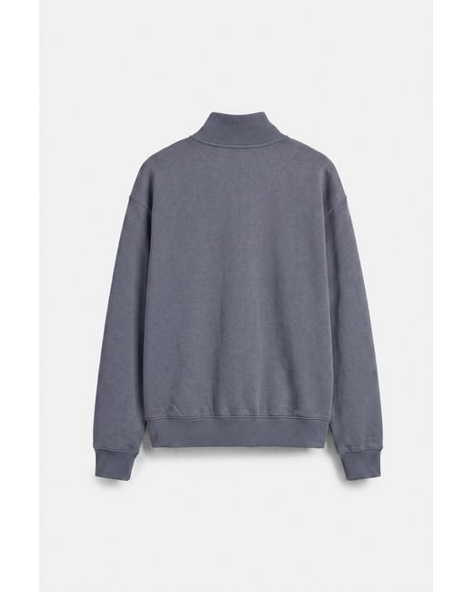 Sweat Col Zippé Pull&Bear pour homme en coloris Gray