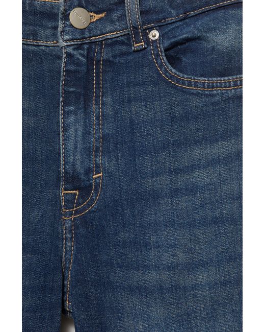 Pull&Bear Skinny Flared Jeans in het Blue