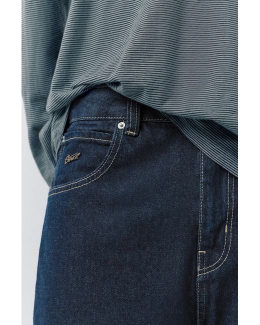 Pull&Bear Blue Relaxed Fit Baggy Jeans for men