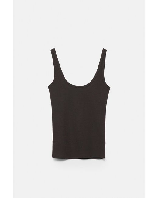 Pull&Bear Tanktop Met Modal in het Black