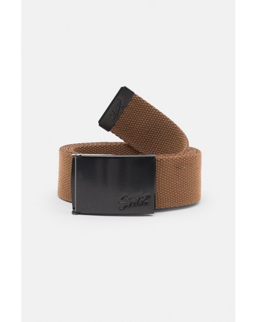 Pull&Bear Brown Fabric Belt With Stwd Buckle for men