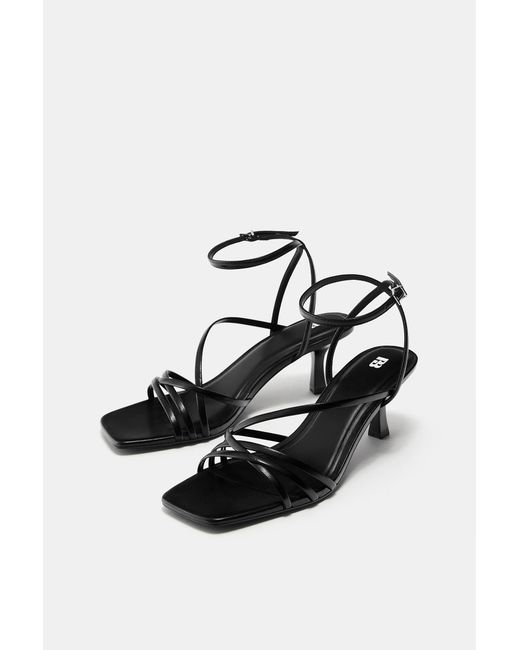 Pull&Bear Blue Strappy High-Heel Sandals