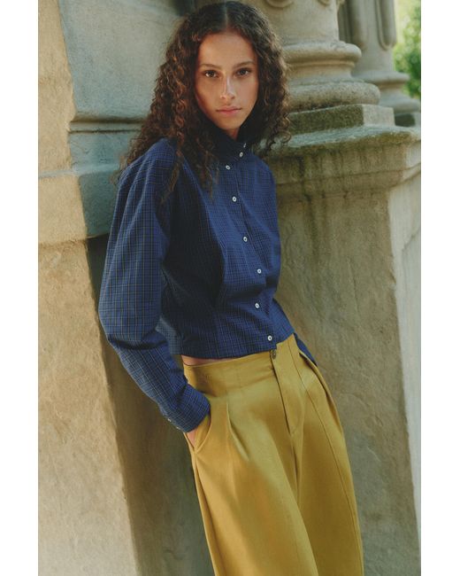 Chemise Oversize À Carreaux Pull&Bear en coloris Blue