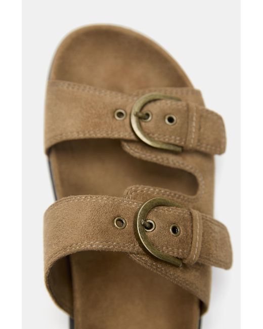 Pull&Bear Blue Buckle Sandals