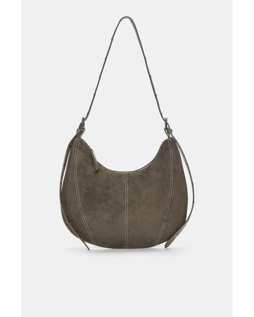 Pull&Bear Gray Umhängetasche Mit Kontrastnähten