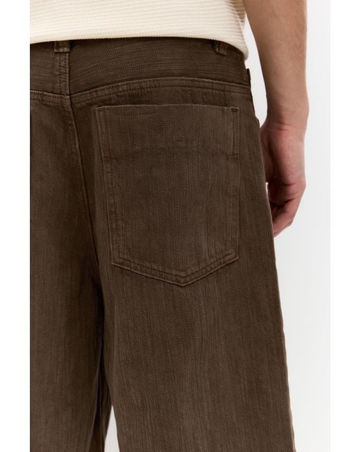 Pull&Bear Natural Baggy Bermuda Shorts for men