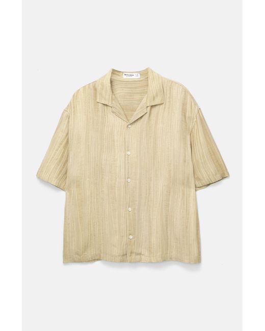 Pull&Bear Kurzarmhemd Mit Streifen in Natural für Herren
