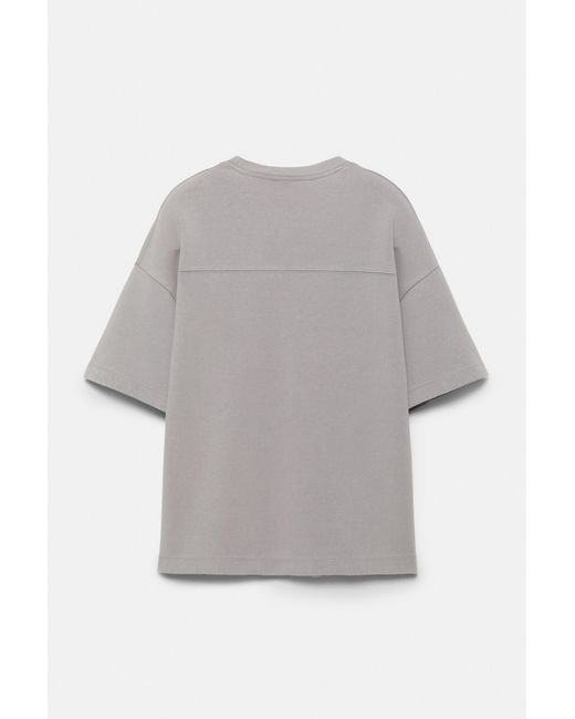 Pull&Bear Gray Interlock Short Sleeve Sweatshirt for men