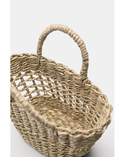 Pull&Bear Metallic Mini Basket Bag