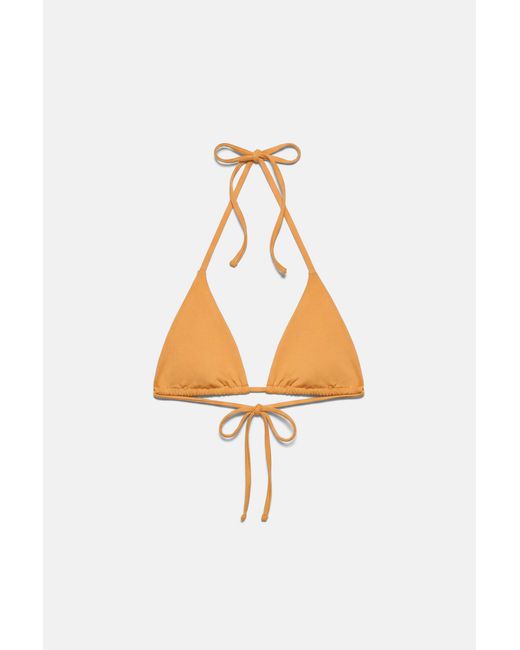 Pull&Bear Triangelbikinitop in het Black
