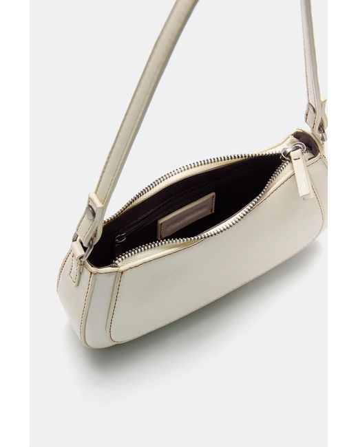 Pull&Bear White Shoulder Bag With Seam Details