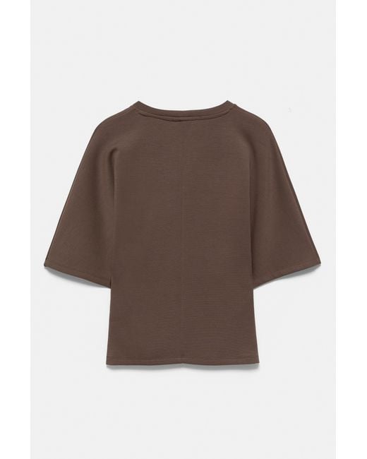 Pull&Bear Brown Modal Batwing Sleeve T-Shirt