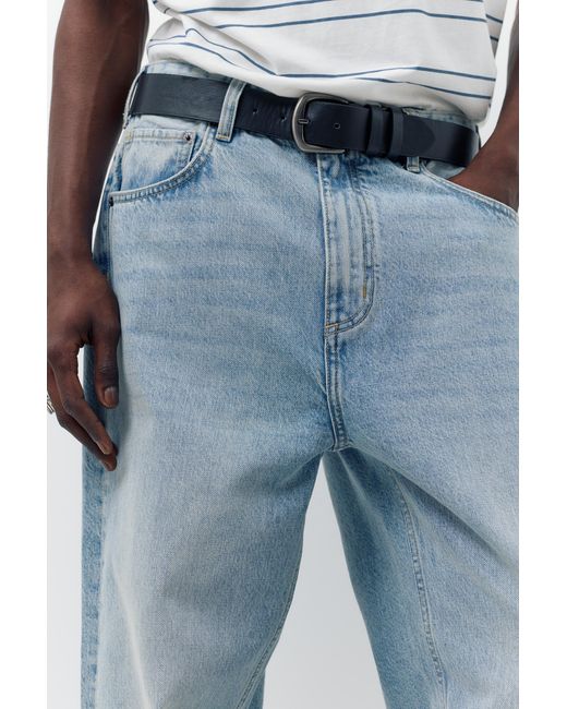 Pull&Bear Blue Baggy Jeans for men