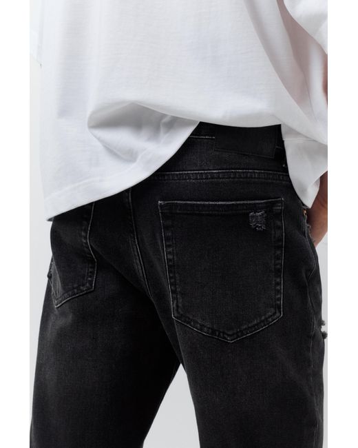 Jean Slim Déchiré Pull&Bear pour homme en coloris Gray