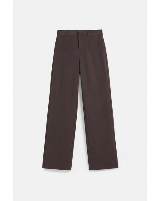 Pull&Bear Nette Full Length Broek in het Brown