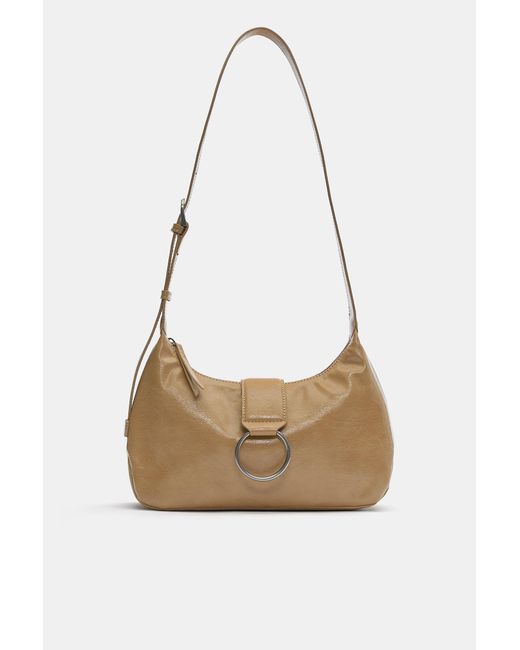 Pull&Bear White Crossbody Bag With Buckle