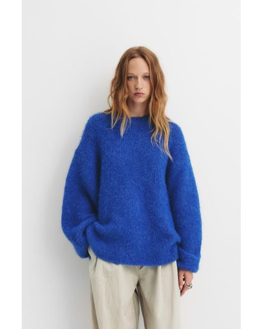 Pull&Bear Blue Oversize-Pullover