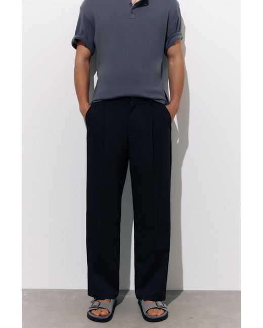 Pantalon Tailoring Large Pull&Bear pour homme en coloris Black