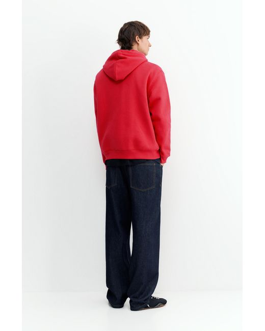 Pull&Bear Basic Sweater Met Capuchon in het Red voor heren