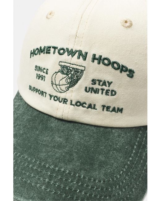 Pull&Bear White Hometown Hoops Cap for men