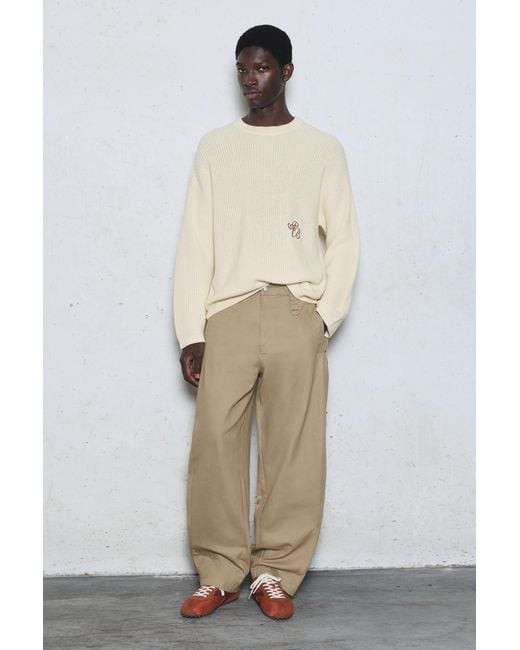 Pull&Bear Natural Barrel Trousers for men