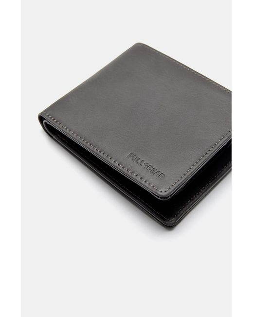 Pull&Bear Gray Plain Wallet for men