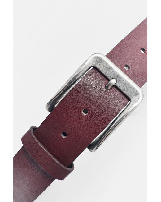 Pull&Bear Basic Riem Met Leereffect in het Purple
