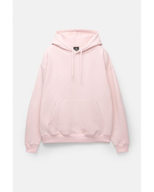 Pull&Bear Pink Basic Hoodie for men