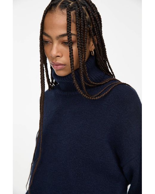 Pull&Bear Blue Soft Touch-Rollkragenpullover