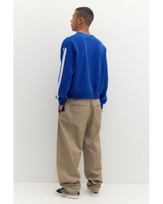 Pull&Bear Stwd Pullover Mit Print in Blue für Herren