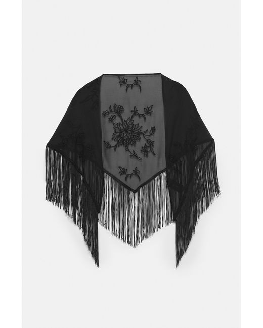 Sciarpa Ricamata di Pull&Bear in Black