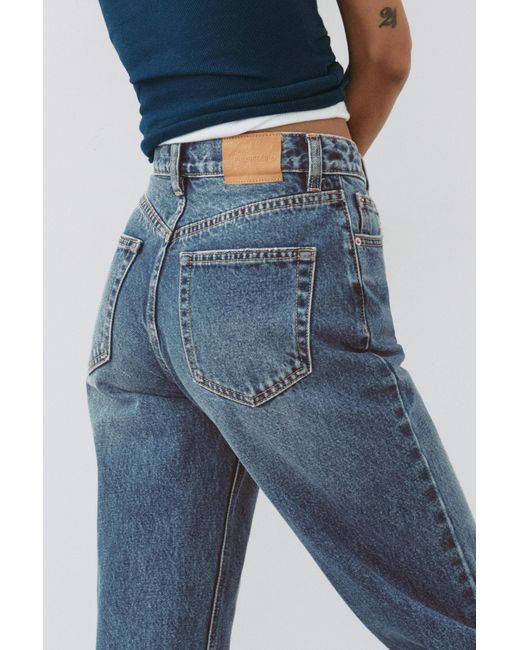 Pull&Bear Blue High-Waist Mom Jeans