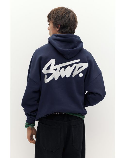 Pull&Bear Stwd Kapuzenpullover in Blue für Herren