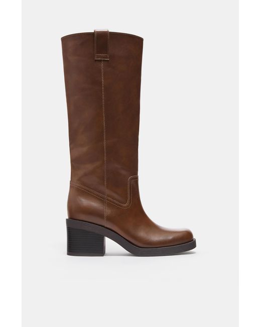 Pull&Bear Pink High-Heel Boots